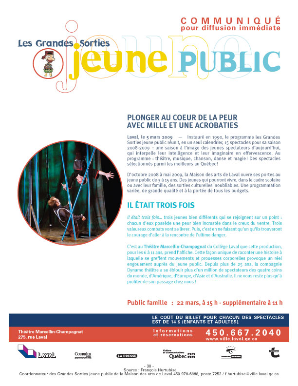 SORTIES JEUNE PUBLIC